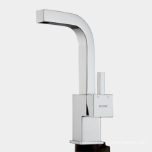 Brass Single Lever Square basin faucets taps with one handle basin mixer chrome plated